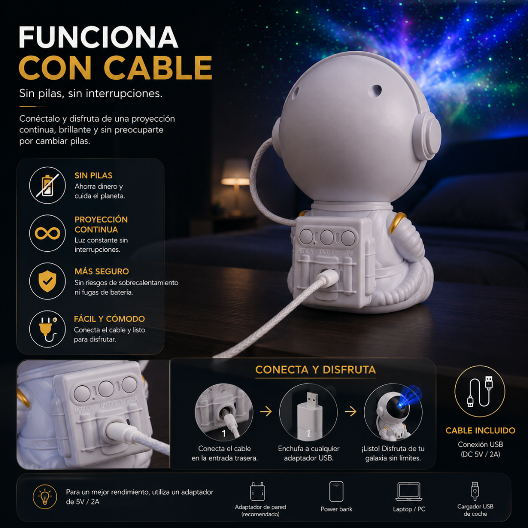 Mini Astronauta Proyector de Nebulosas